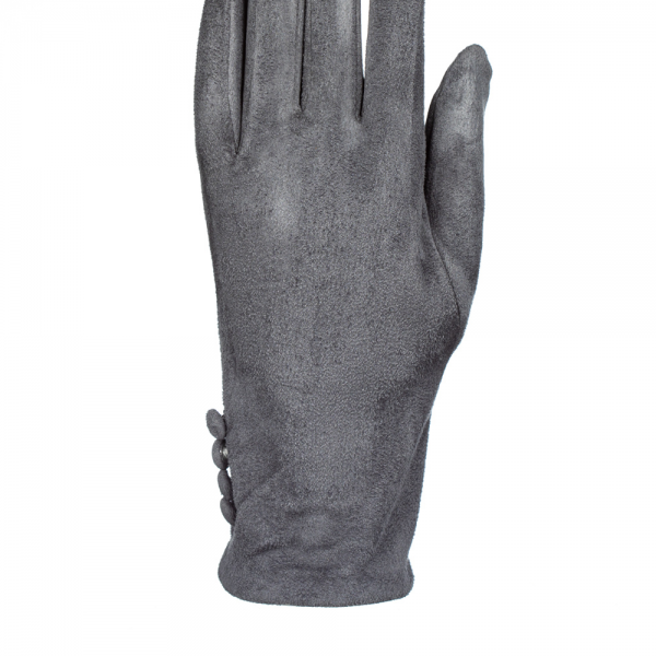 Γυναικεία γάντια Nika γκρί, 2 - Kalapod.gr